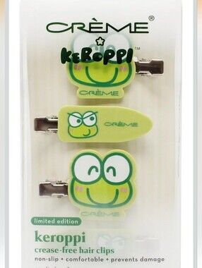 Crème x Keroppi Green Frog Hair Clips